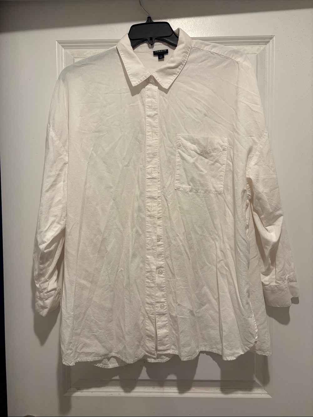 torrid White Button-Front Top